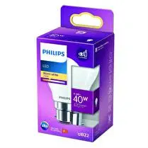 Philips, Ampoule led 40W blanc chaud dépolie verre x 1