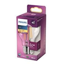 PHILIPS Ampoule led classic 60W A60 E27 WW CL non dimmable RF 60g