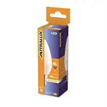 Attralux, Ampoule led 60w flamme E14 dépolie blanc chaud non dimable 1pf/6 x 1