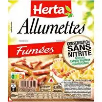 Herta, Allumettes fumées conservation sans nitrite
