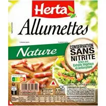 Herta, Allumettes nature conservation sans nitrite
