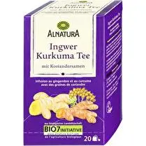 Alnatura, Infusion gingembre et curcuma 20 x 2g 40g Alnatura