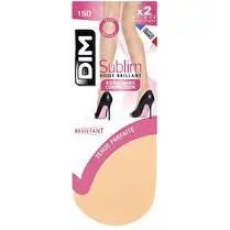 Dim, Mi-bas sublim voile brillant clean cut x2, Beige Doré, T 35/41