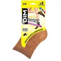 Dim, Socquettes beauty résist transparent x3, Cannelle, T 35/41