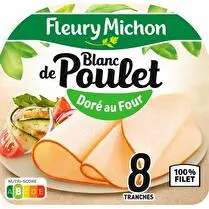Fleury michon, Blanc de poulet doré au four 8 tranches