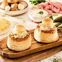 Fabriqué dans nos ateliers, Vols au vent jambon champignons x 2