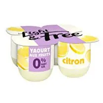 Light & free, Yaourt citron 0 % MG
