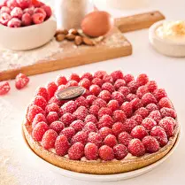 Votre pâtissier propose, Tarte framboises fraiches 8 personnes