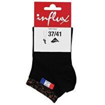 INFLUX Socquette fantaisie x 1, Noir, 37/41