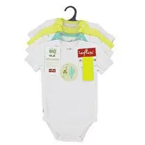 Influx, Body manches courtes x4 Fille Princesse, coloris Rose/blanc, 18 mois