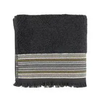 Influx, Serviette fantaisie 50x90cm 450 gr/m², coloris anthracite