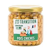 Transition, Conserve de pois chiches en conversion biologique