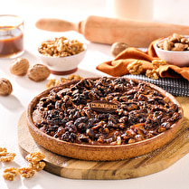 Votre pâtissier propose, Tarte noix caramel frangipane