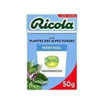 Ricola, Bonbons sans sucres Menthol