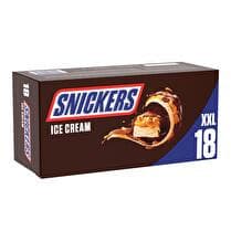 SNICKERS Barres glacées chocolatées fourrées cacahuètes et caramel