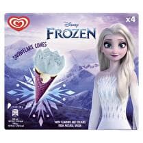 DISNEY Cônes Frozen vanille x4
