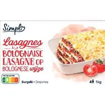 Simpl, Lasagnes à la bolognaise