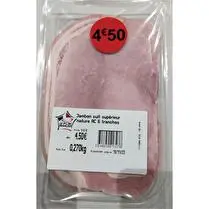 Brient, Jambon cuit supérieur nature 6 tranches