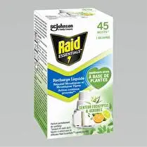 Raid, Recharge électrique  Moustique eucalyptus 45 nuits