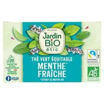 Jardin bio étic, Thé vert menthe fraîche BIO 20 sachets