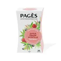 Pagès, Infusion saveur fraise myrtille gourmande x20s