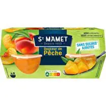 St Mamet, Plaisir de fruits sans sucres ajoutés  Douceur de pêche
