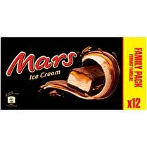 Mars, Barres glacées nappage caramel, enrobage cacao - Family pack x 12