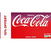 Coca-cola, Soda à base de cola saveur cerise dont 10 % offert