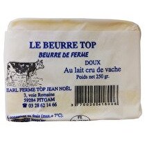 FERME TOP Beurre fermier doux au lait cru de vache