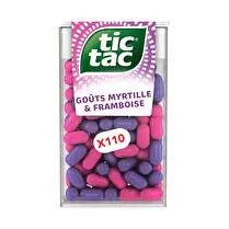 Tic tac, Pastilles Framboise et myrtille x 110