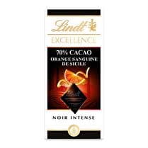 EXCELLENCE LINDT Chocolat excellence  Noir 70% noir orange sanguine de sicile