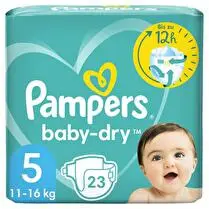 Pampers, Couches paquet taille 5