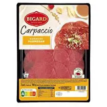 Bigard, Carpaccio de boeuf parmesan Marinade vinaigre framboise