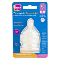Nuk, Tetines silicone x2 col large easy flow lait infantile - +6mois