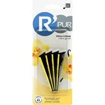 Nestlé, Désodorisant auto R'PUR  Format stick x4 senteur délice intense  Fabriqué en France
