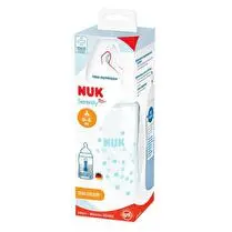 Nuk, Biberon col large serenity+ verre 240ml, 0/6 mois mixte température control