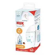 Nuk, Biberon col large serenity+ verre 120ml, 0/6 mois mixte température control