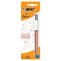 Bic, Stylo bille 4 couleurs rose gold