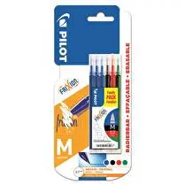 Pilot, Recharges frixion ball clicker x6 (bleu x 3 noir x1 rouge x1 vert x1)
