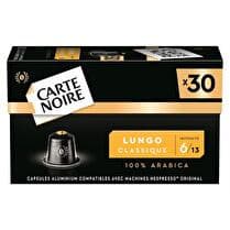 CARTE NOIRE Capsules café lungo Classique n°6 - x 30