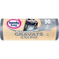 Handy bag, Sacs poubelle gravats 80% plastique recyclé 50l x5