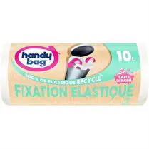 Handy bag, Sacs poubelle salle de bain 100% plastique.recyclé 10l x15