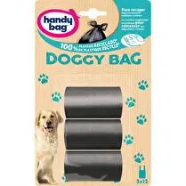 Handy bag, Sacs poubelle Doggy Bag 80% plastique recyclé  3 rouleaux de 12 sacs