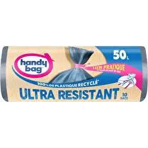 Handy bag, Sacs poubelle à lien pratique Ultra Résistant 50L 80% ressources recyclées