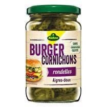 KÜHNE Cornichons aigres-doux  Burger en rondelles