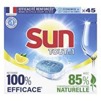 SUN Tablettes lave-vaisselle  Tout en 1 citron - x 45