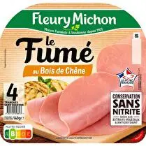 Fleury michon, Jambon le Fumé au bois de chêne conservation sans nitrite 4 tranches