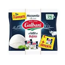 Galbani, Mozzarella di latte di bufala - Lot de 2 + 1 offerte