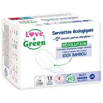 Love & Green, Serviettes hypoallergéniques nuit