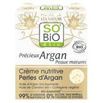 So'Bio étic, Crème nutritive jour perles d'argan précieux argan